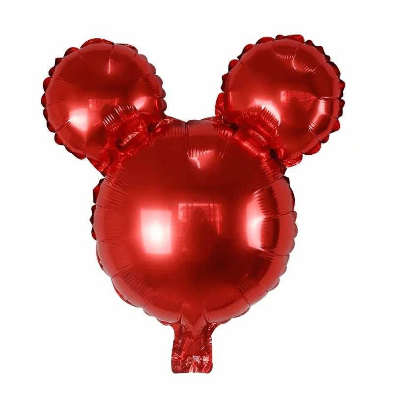 Ballon anniversaire - fleur joyeuse rouge
