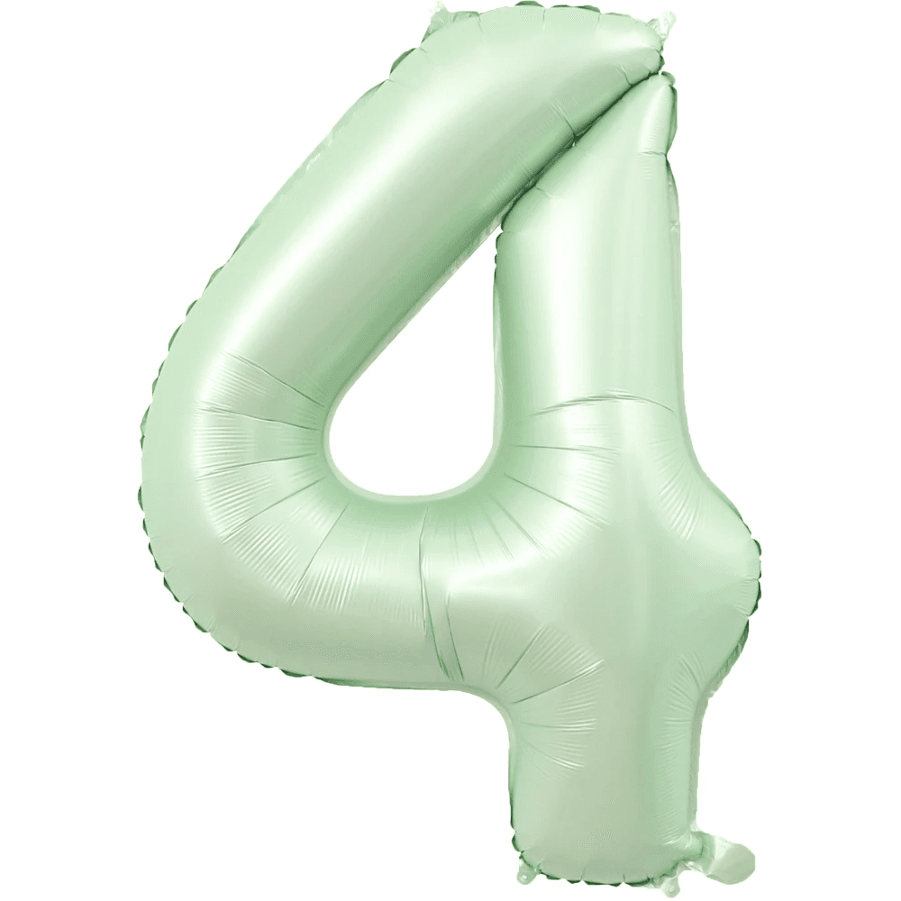 Ballon anniversaire - fleur vert éclat
