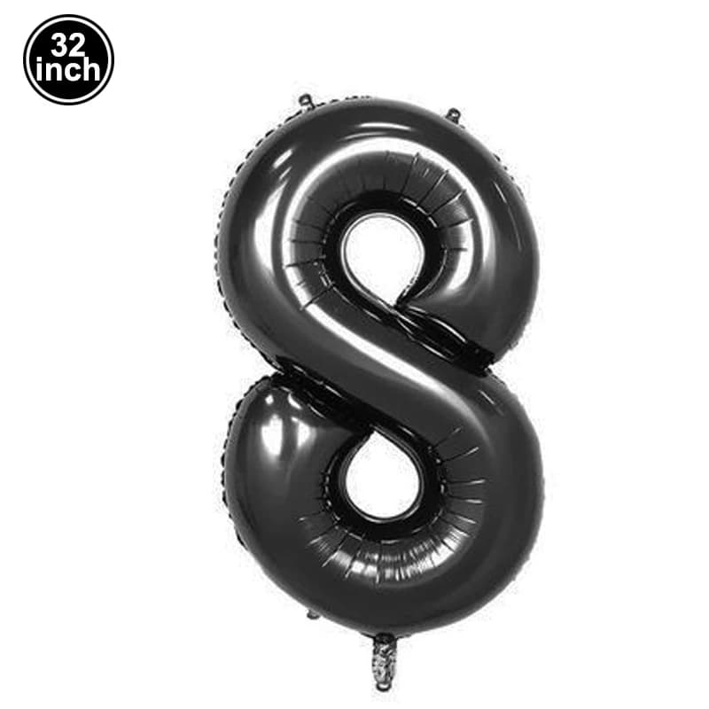 Ballon anniversaire - ballon noir étoilé