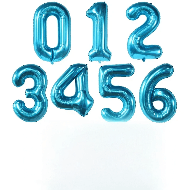Ballon anniversaire - ciel bleu numéros