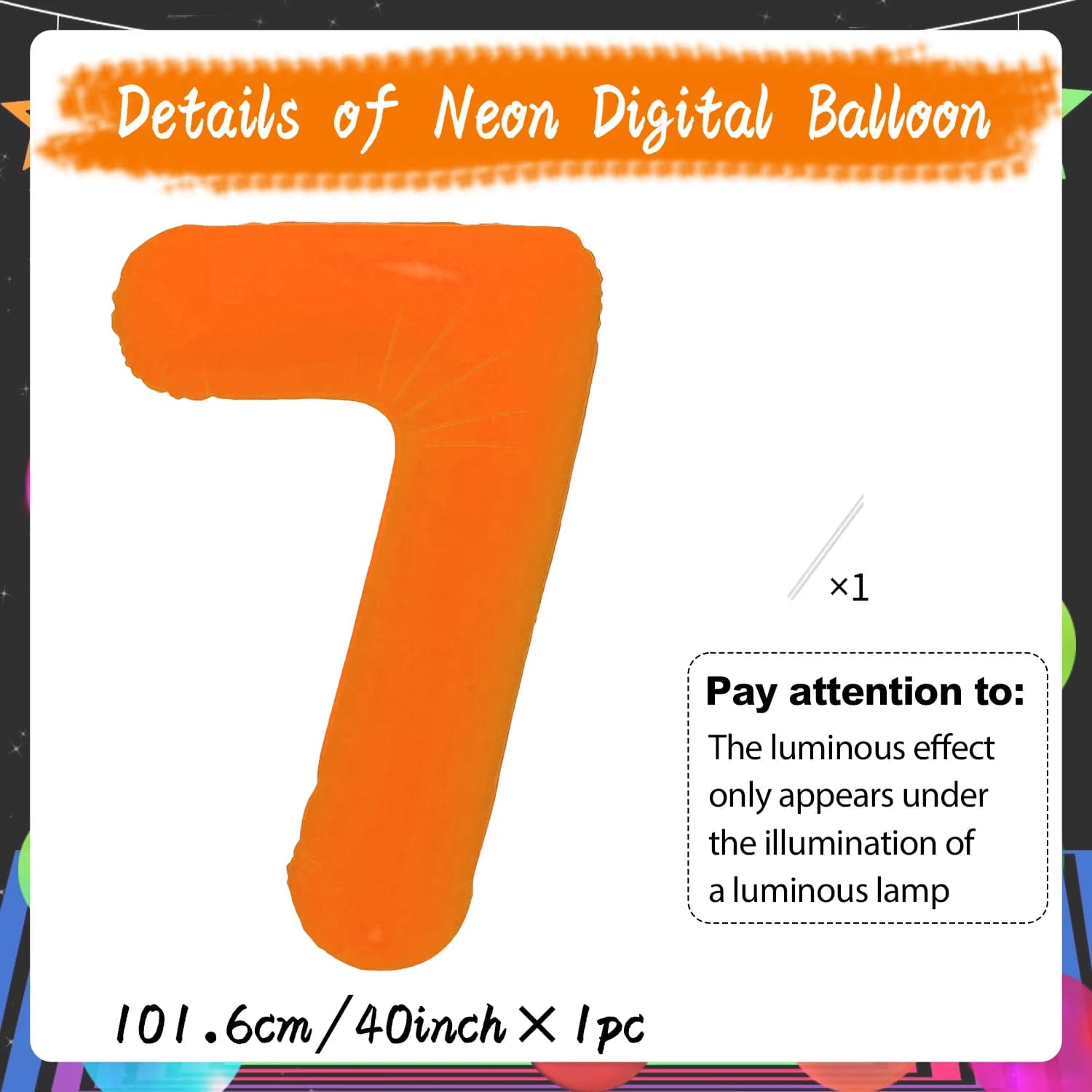 Livraison ballon anniversaire - ballon lumineux orange