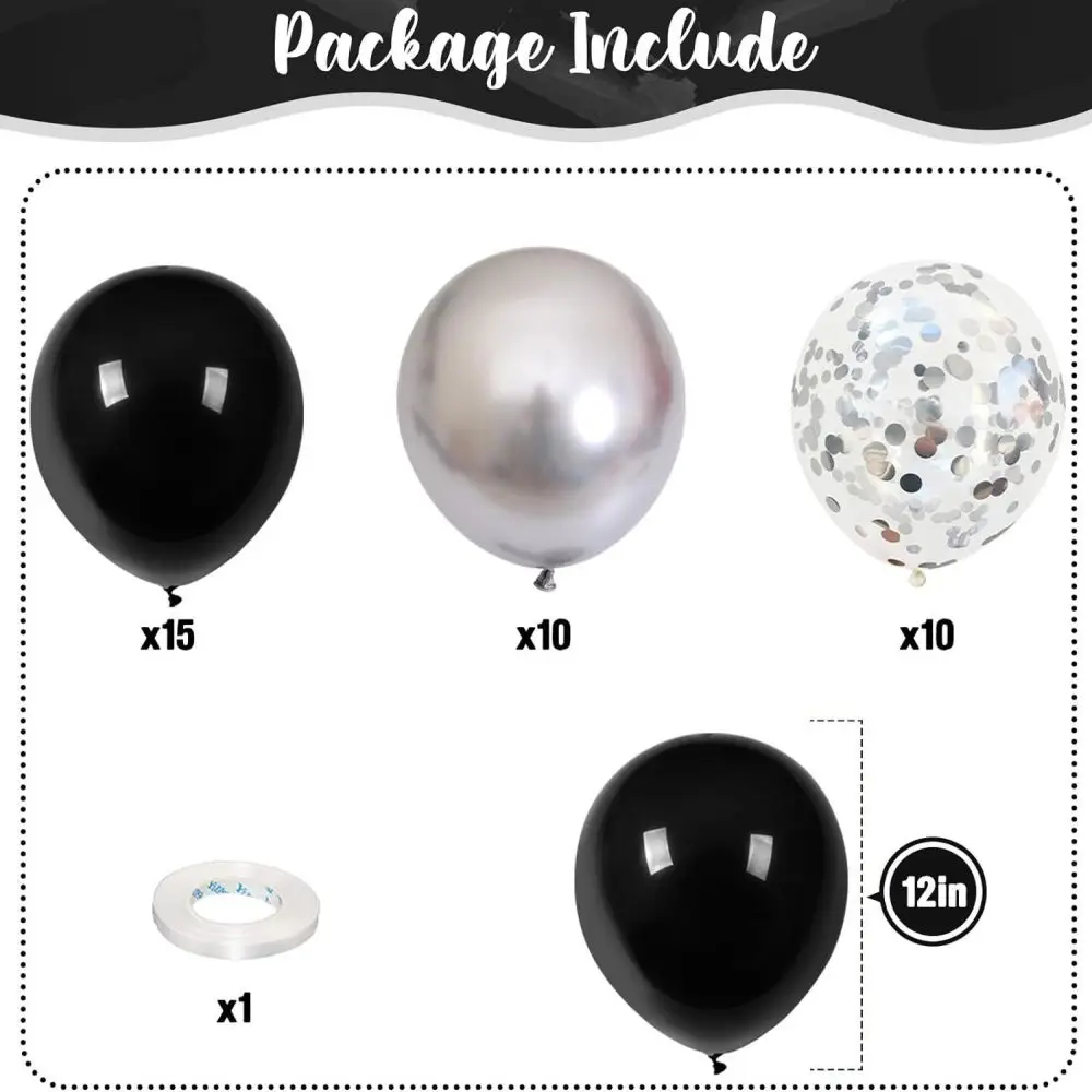 Decoration en ballon pour anniversaire - ballons étoilés argent
