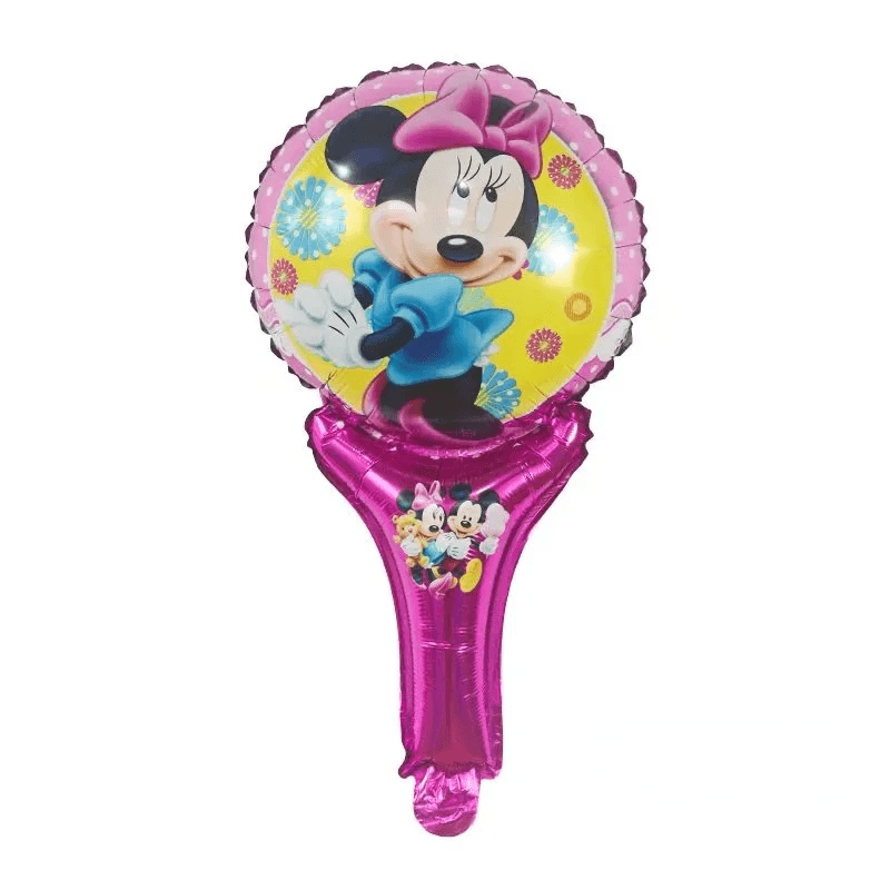 Ballon anniversaire - fleur rosy bâton
