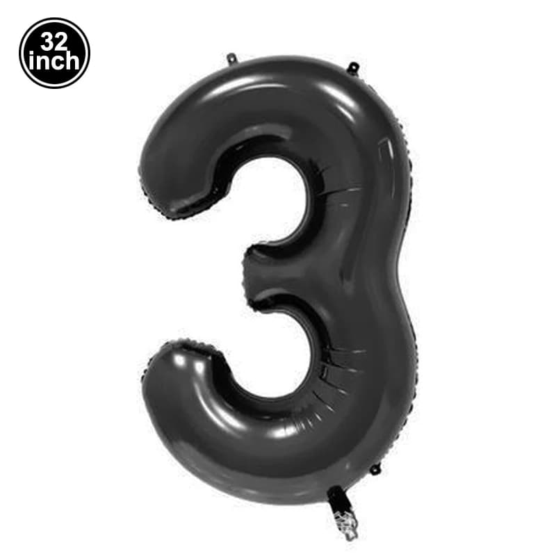 Ballon anniversaire - ballon noir étoilé