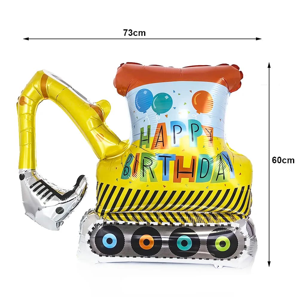 Livraison ballon anniversaire - bulldozer joyeux
