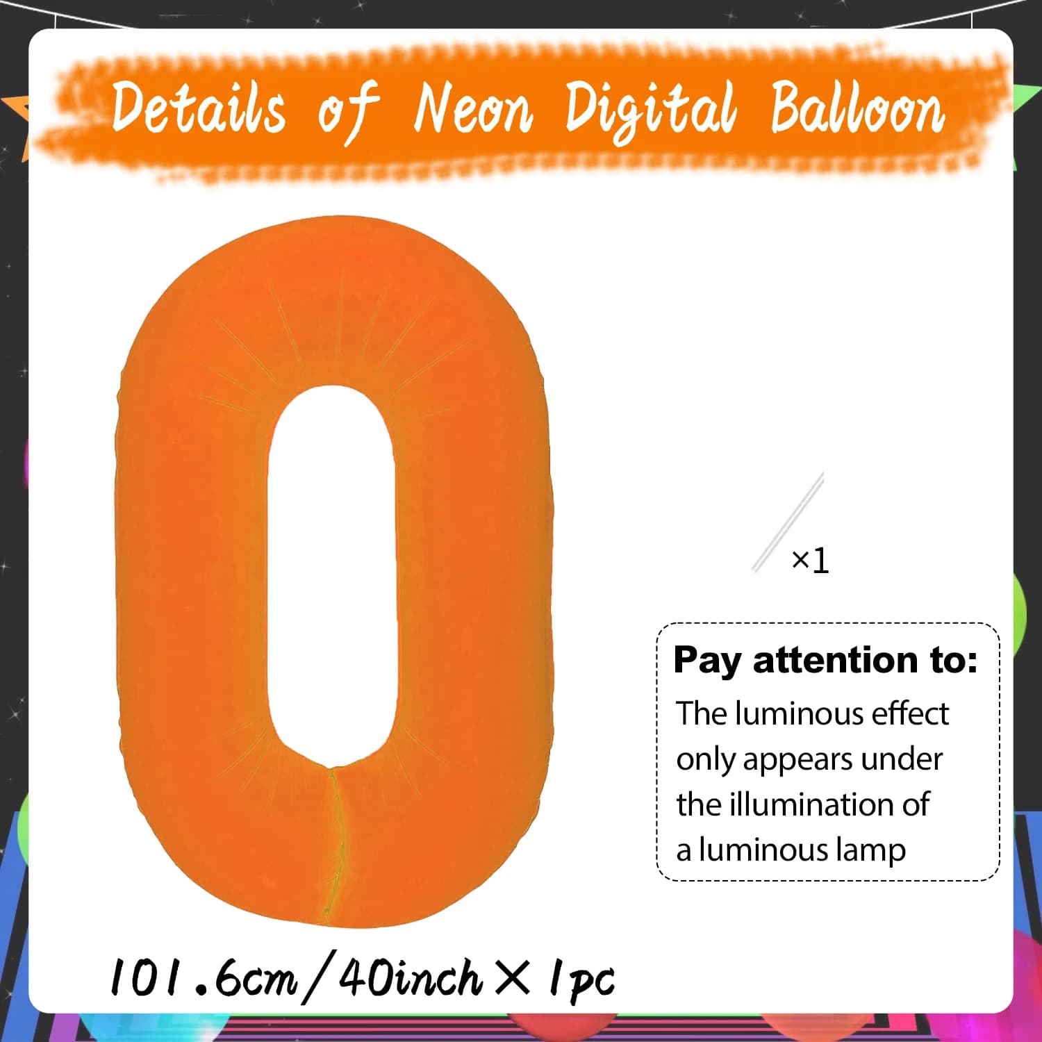 Livraison ballon anniversaire - ballon lumineux orange