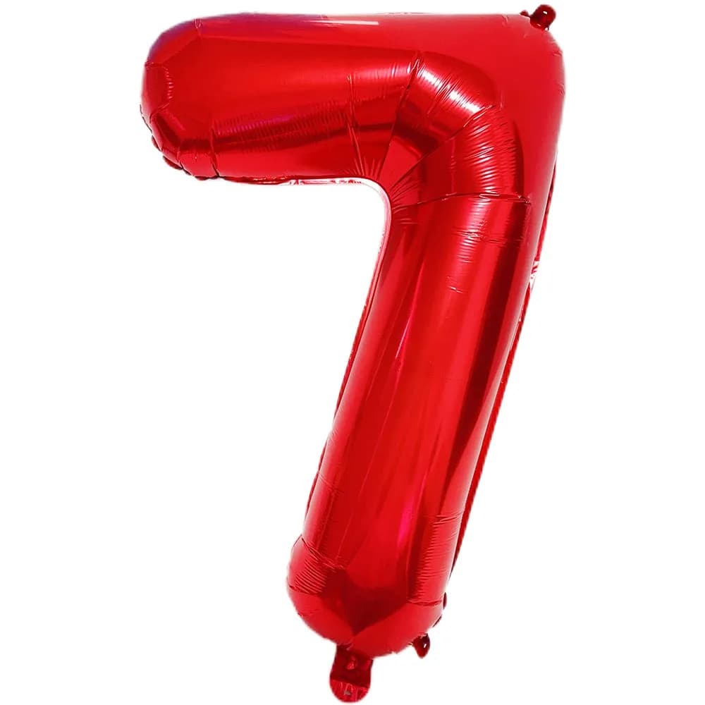 Ballon anniversaire - ballon rouge sept