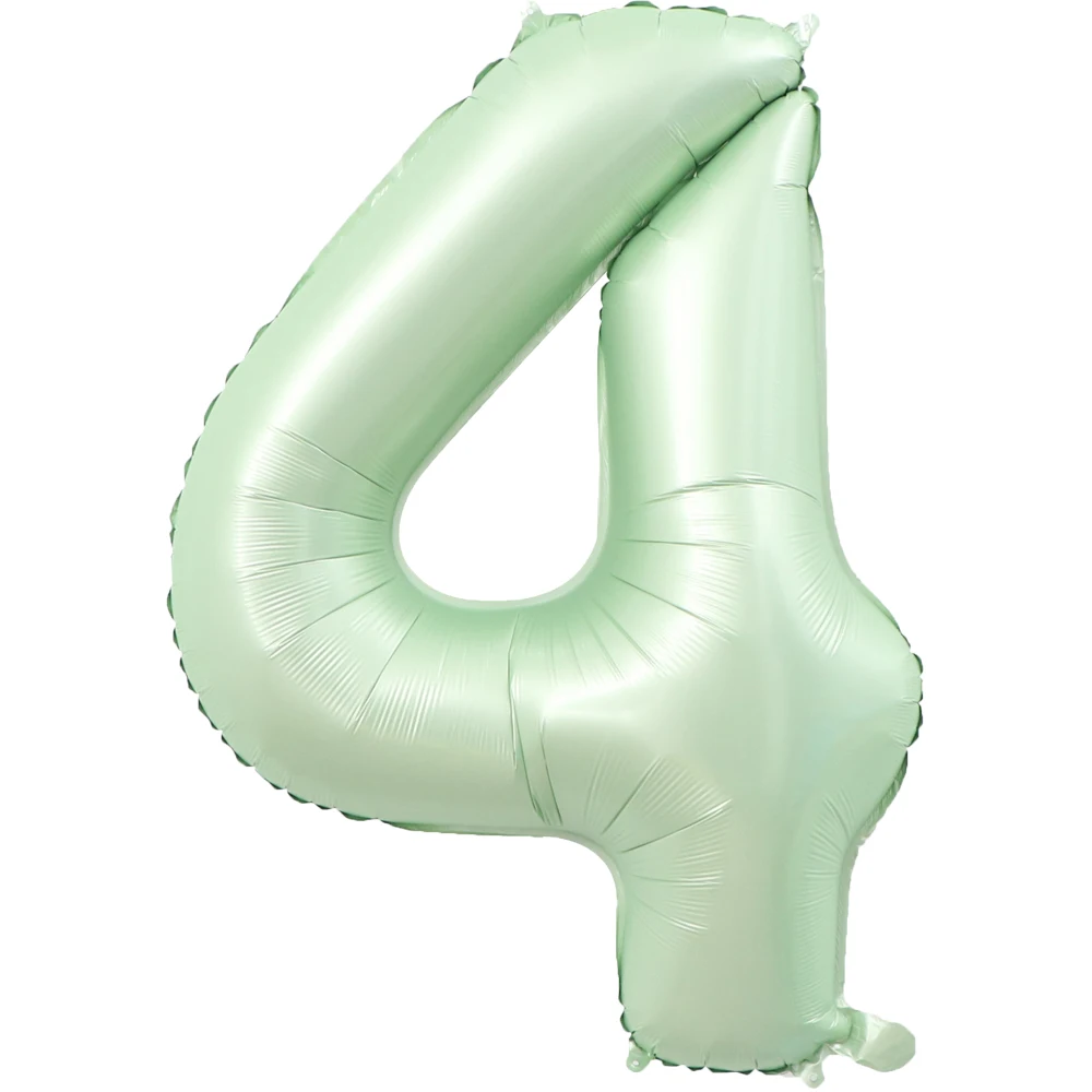 ballon numéro quatre vert géant